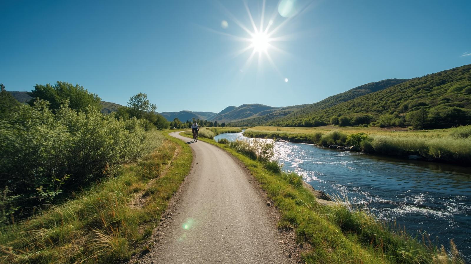 Scenic views along the Mary Carter Greenway Trail with the South Platte River in Littleton.