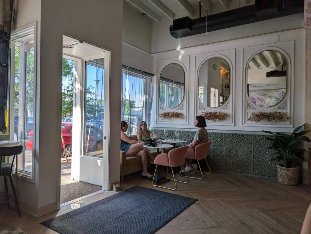 Interior of Hello Darling coffee shop in LoHi Denver