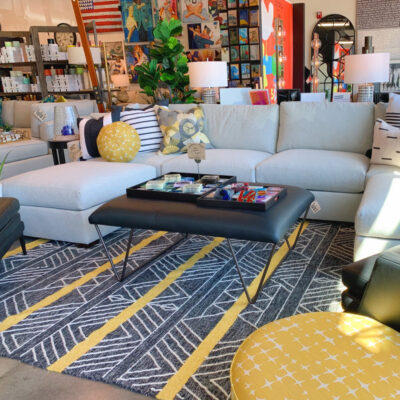 Modern mix sofa from Lulu's Furniture for space-saving Denver living rooms