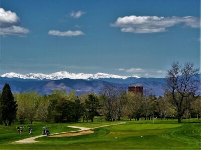Wellshire Golf Course historic clubhouse and fairways in Southeast Denver