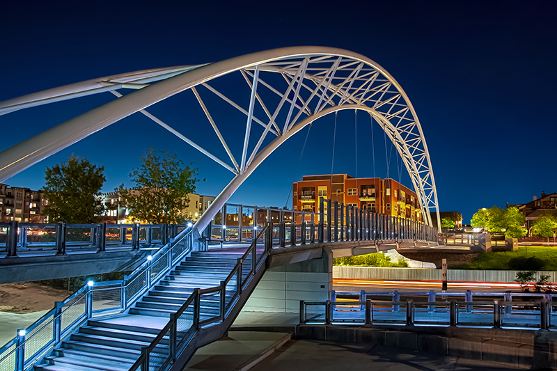 Highland pedestrian bridge in Denver, Colorado