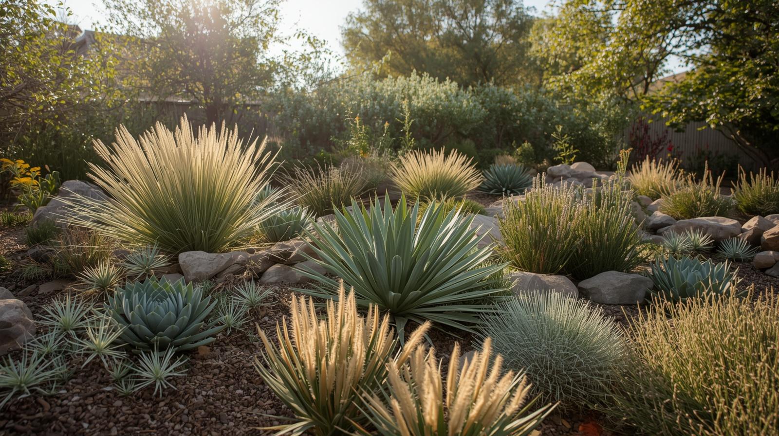 Drought-tolerant plants for xeriscaping in a Denver garden