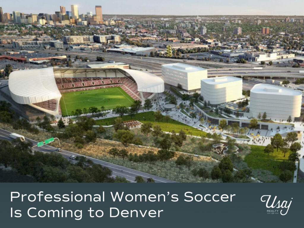 The finalized version of the upcoming stadium for Denver's new women's professional soccer league.