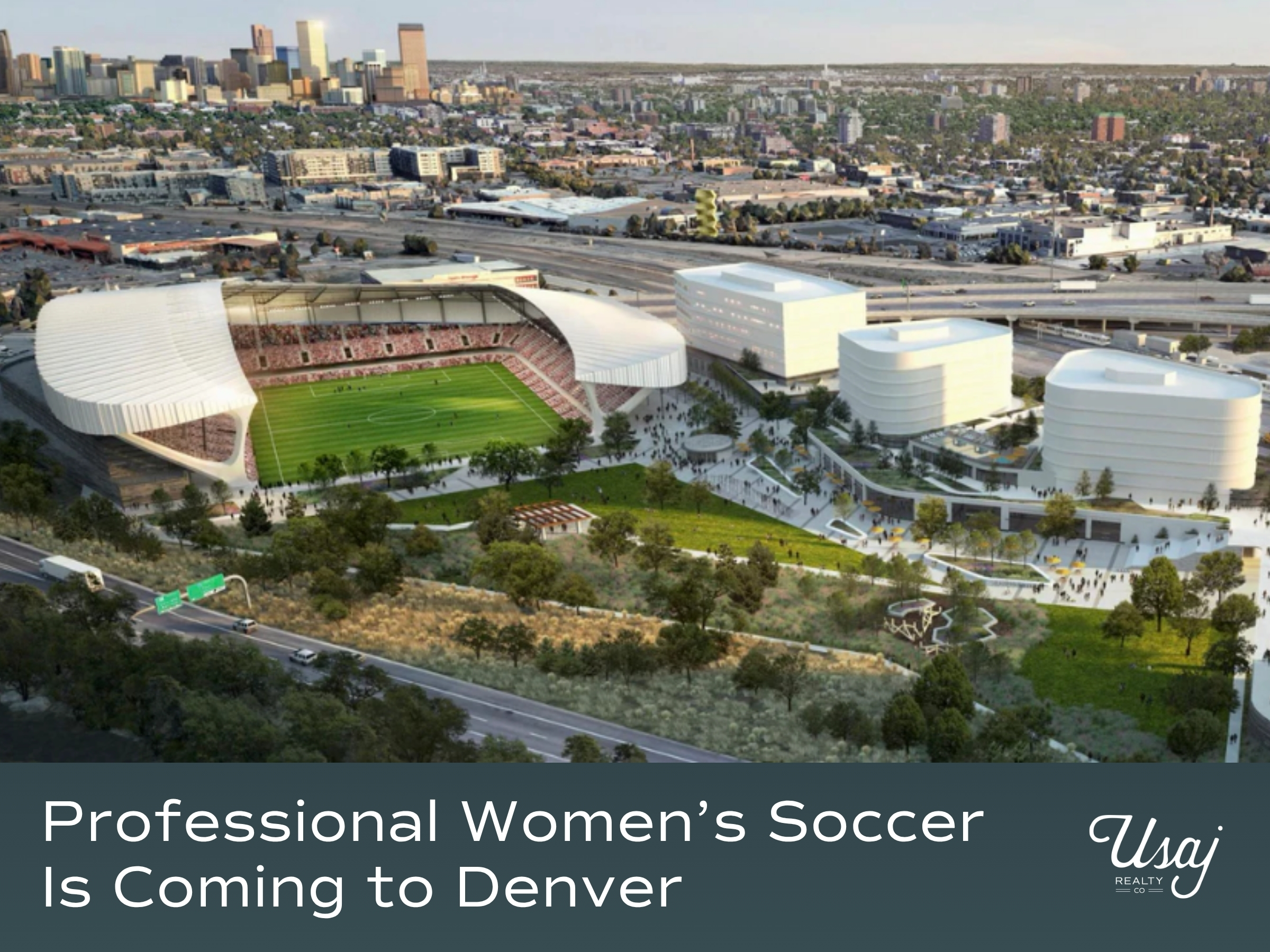 The finalized version of the upcoming stadium for Denver's new women's professional soccer league.